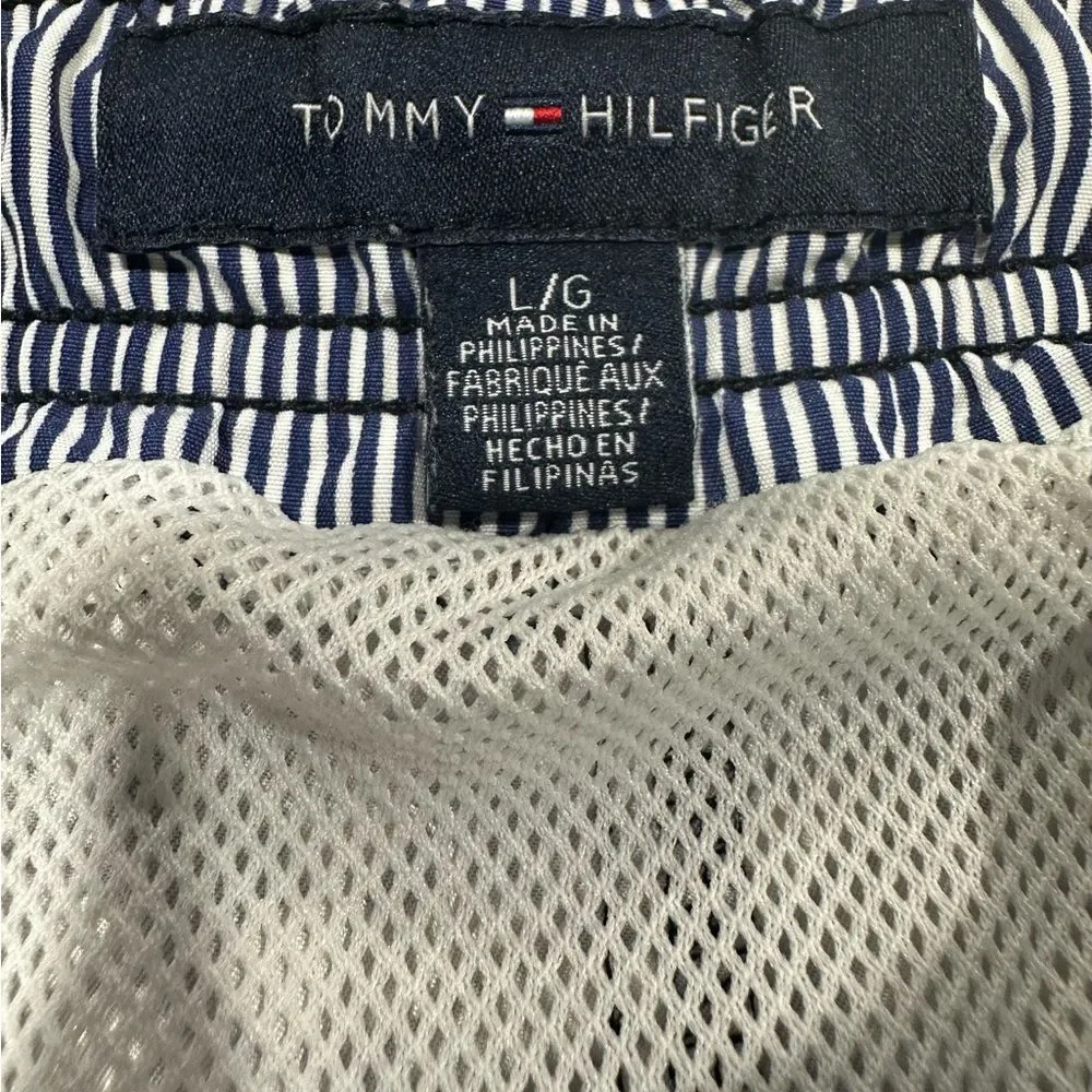 Tommy Hilfiger Blue & White Koi Patterned Swim Trunks